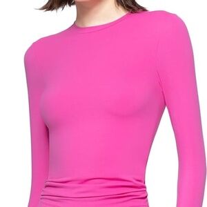 PUMIEY Women's Long Sleeve T Shirts Crew Neck Slim Fit Tops Sexy Basic